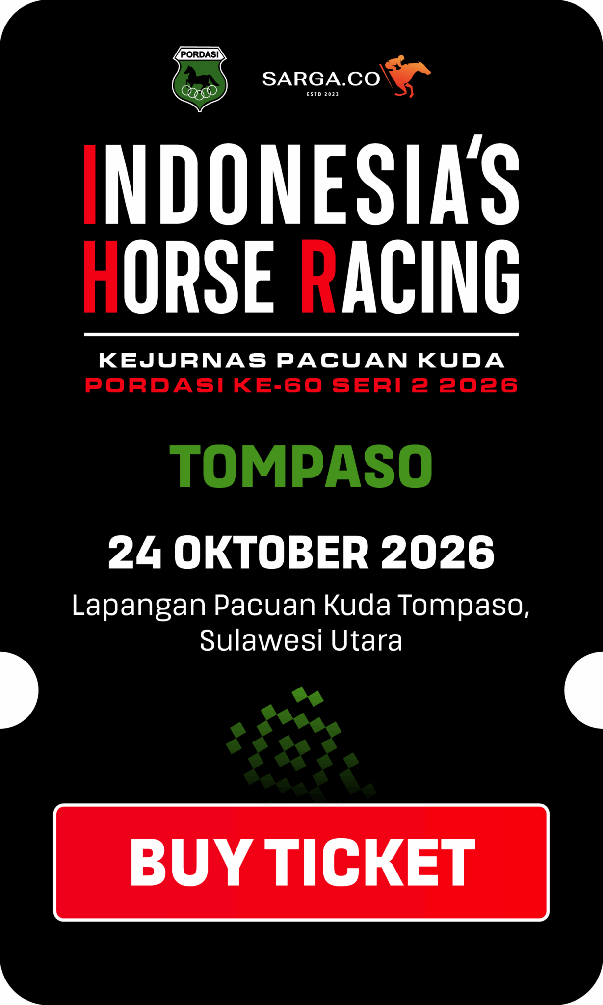 Indonesia's Horse Racing Tompaso ticket
